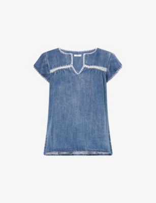 RAILS: Tafia Short-Sleeve Denim T-Shirt