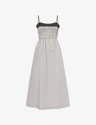 RAILS: Clementine Checked cotton-Blend Poplin Midi Dress