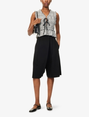 RAILS: Martine Checked Cotton-Blend Poplin Top