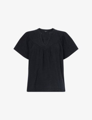 RAILS: Sayer Raglan-Sleeve Cotton-Cheesecloth T-Shirt
