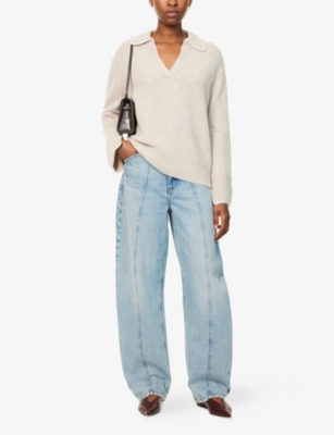 RAILS: Athena Collared Wool and Cashmere-Blend Knit Jumper