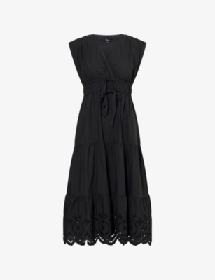 RAILS: Lucia Embroidered Cotton-Blend Midi Dress