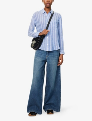 RAILS: Charli Striped Linen and Cotton Blend Shirt