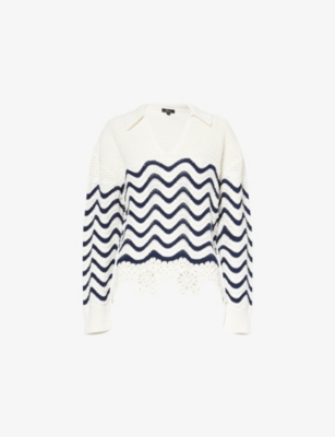 RAILS: Louise Scallop-Stripe Cotton-Knit Jumper