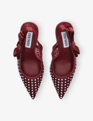Steve Madden Womens Wine Brylie-r Mesh Slingback Courts Eur 39 / 6 Uk In Burgundy