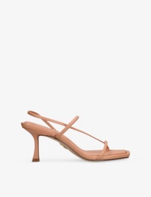 Steve Madden Womens Tan Locke Faux-leather Heeled Sandals Eur 38/5 Uk In Brown