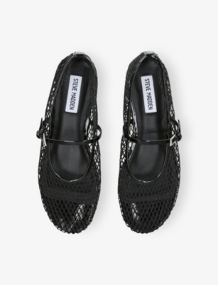 Steve Madden Womens Black Mags Mesh Mary Janes Eur 39 / 6 Uk In Multi