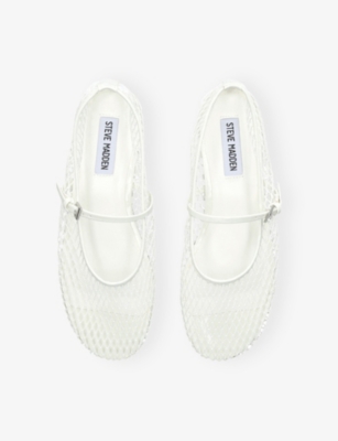 Steve Madden Womens White Mags Mesh Mary Janes Eur 39 / 6 Uk In Multi