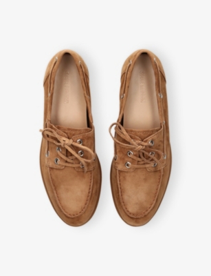Steve Madden Womens Brown Ports Suede Boat Shoes Eur 38/5 Uk In Brown