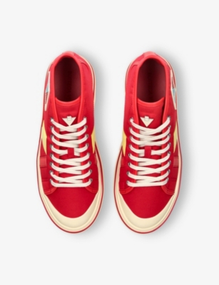 BOTTEGA VENETA: Eliot Canvas and Leather Mid-Top Trainers