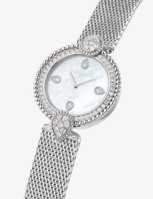 Boucheron White Gold Serpent Bohème Stainless Steel And 1.21ct Diamond Quartz Watch In White Gold