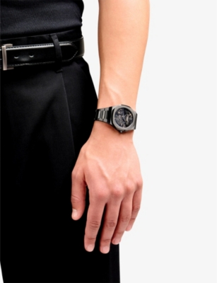 D1 MILANO: Black DLC Ultra Thin Bracelet 40mm Stainless Steel Watch