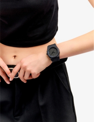 D1 Milano Black Polycarbon Shadow Polycarbonate Quartz Watch