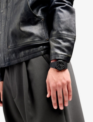 D1 Milano Black Polycarbon Cloudburst Polycarbonate Quartz Watch
