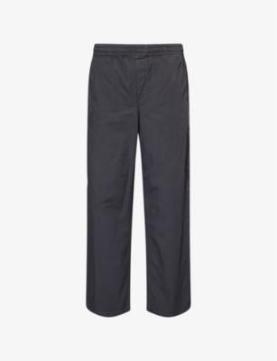 PALMES: Lucien Logo-Embroidered Wide-Leg Cotton Trousers