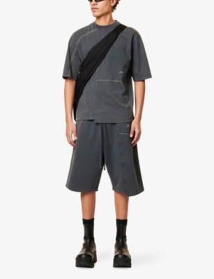 A COLD WALL: Oblique Crewneck Cotton-Jersey T-Shirt