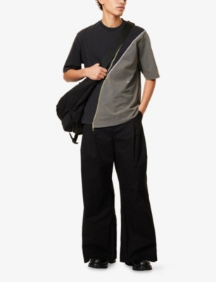 A COLD WALL: Spliced Crewneck Cotton-Jersey T-Shirt