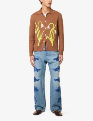 CHATEAU ORLANDO: Double Snowdrop Regular-Fit Cotton-Knit Polo Cardigan