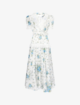 Rodarte Maxikleid Aus Seidensatin