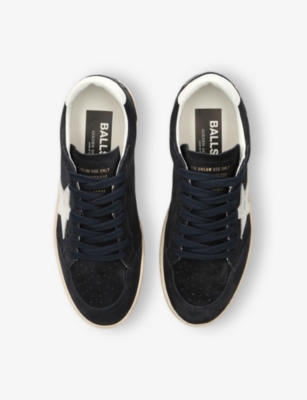 GOLDEN GOOSE: Ball Star Branded Suede Low-Top Trainers