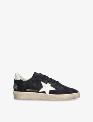GOLDEN GOOSE: Ball Star Branded Suede Low-Top Trainers