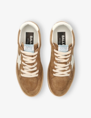 Golden Goose Womens Camel Ball Star 55482 Suede Low-top Trainers Eur 39 / 6 Uk In Camel