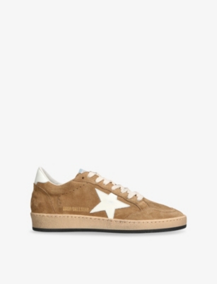 Golden Goose Womens Camel Ball Star 55482 Suede Low-top Trainers Eur 39 / 6 Uk In Camel