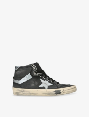 GOLDEN GOOSE: 2.12 Branded Leather High-Top Trainers