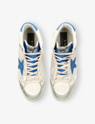 GOLDEN GOOSE: 2.12 Branded Leather High-Top Trainers