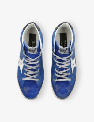 GOLDEN GOOSE: 2.12 Branded Leather High-Top Trainers
