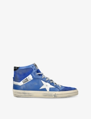 GOLDEN GOOSE: 2.12 Branded Leather High-Top Trainers