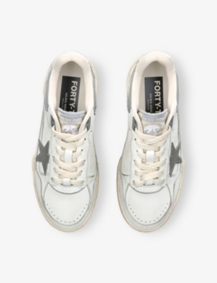 GOLDEN GOOSE: Forty2 Branded Leather Low-Top Trainers