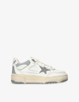 GOLDEN GOOSE: Forty2 Branded Leather Low-Top Trainers