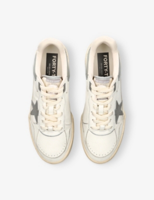 GOLDEN GOOSE: Forty2 Branded Leather Low-Top Trainers