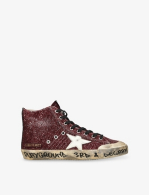 GOLDEN GOOSE: Francy Speckle High-Top Woven Trainers