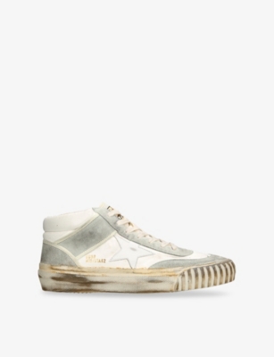 GOLDEN GOOSE: Mid Star Panelled Leather Trainers