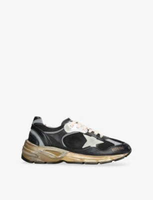GOLDEN GOOSE: Running Dad Leather and Mesh Low-Top Trainers