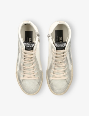 GOLDEN GOOSE: Slide 11166 Leather High-Top Trainers