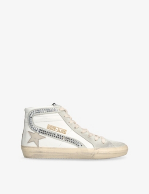 GOLDEN GOOSE: Slide 11166 Leather High-Top Trainers