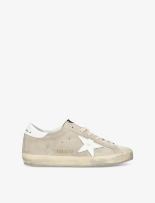 Golden Goose Womens  Superstar Suede Low-top Trainers In Beige Comb