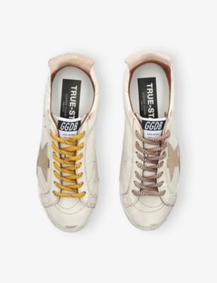 Golden Goose Leather True Star Sneakers In White/comb