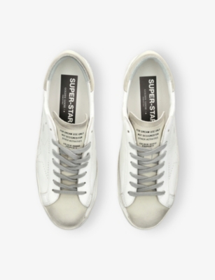 GOLDEN GOOSE: Super Star Branded Leather and Suede Low-Top Trainers