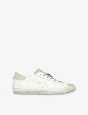 GOLDEN GOOSE: Super Star Branded Leather and Suede Low-Top Trainers