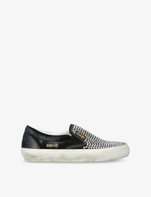 GOLDEN GOOSE: VCE Leather Embellished Shoes