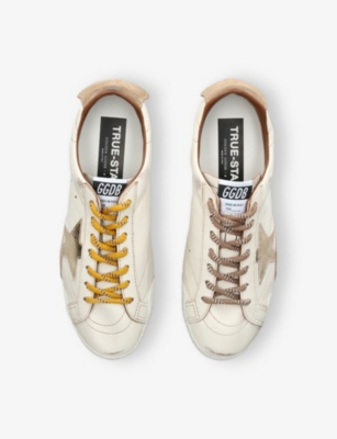 Golden Goose Mens  True Star Low-top Leather Trainers In White/comb