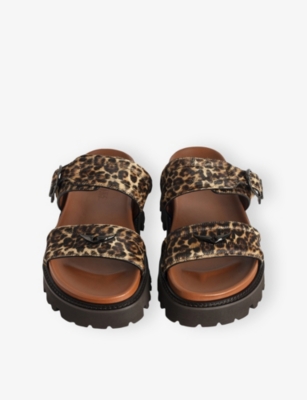 ZADIG&VOLTAIRE: Leopard-Effect Leather Mules