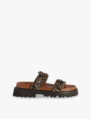 ZADIG&VOLTAIRE: Leopard-Effect Leather Mules