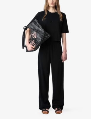 ZADIG&VOLTAIRE: Clem Oversized Cotton and Linen-Blend Trousers