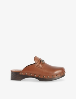 ZADIG&VOLTAIRE: Azora Wing-Charm Leather Clogs