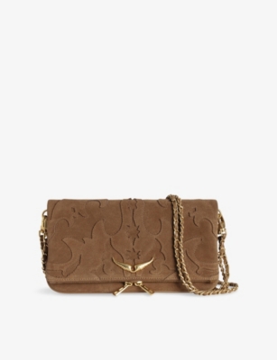 ZADIG&VOLTAIRE: Rock Western Suede-Leather Clutch Bag